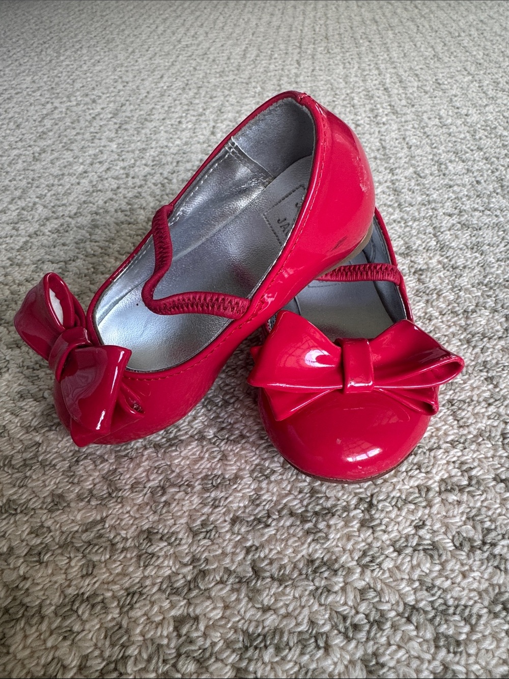 Janie and Jack Red Patent Bow Ballet Flats